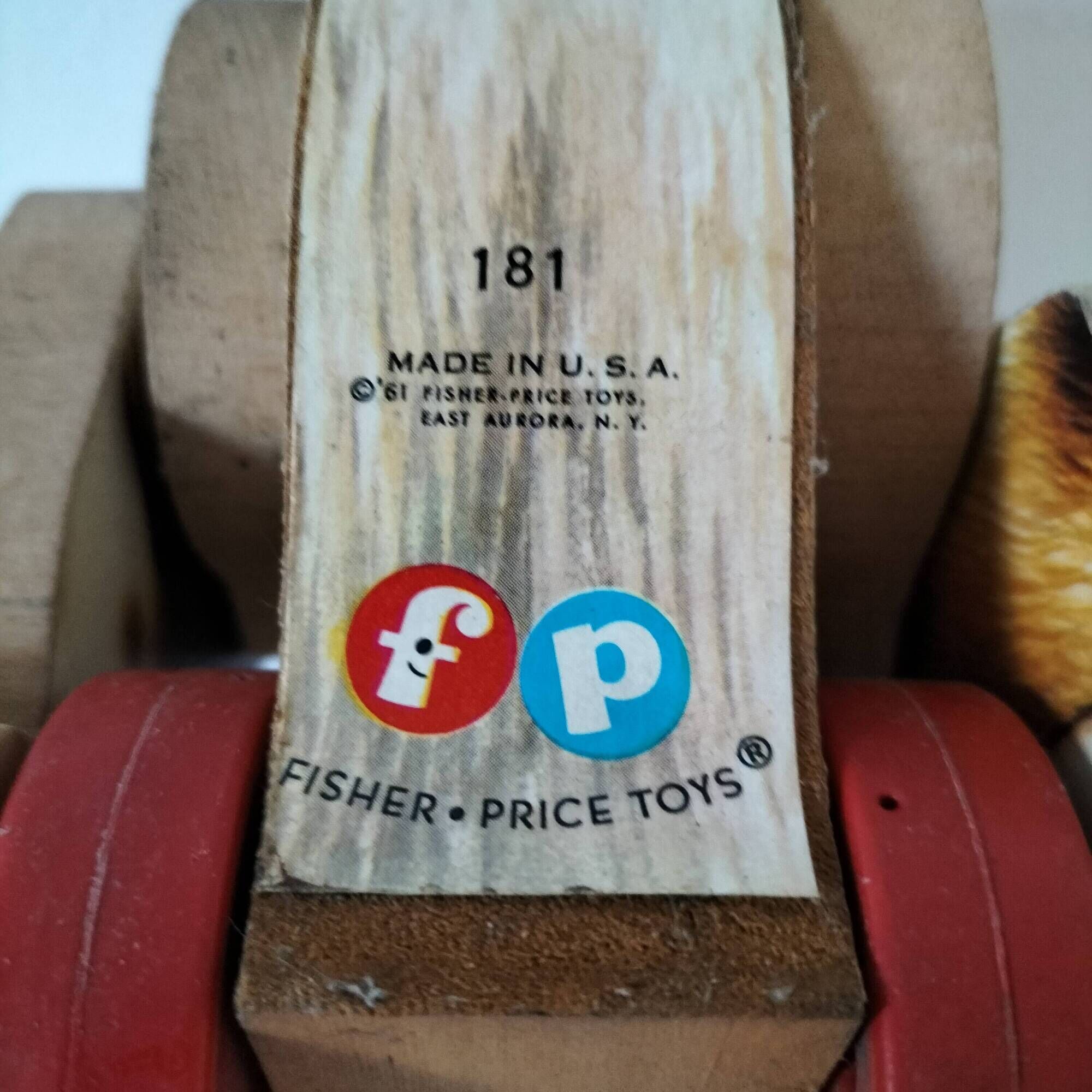 Fisher Price Snoopy wooden pull-along dog