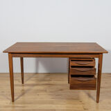 Mid-century walnut freestanding desk from Rosengren Hansen, Denmark, 1960s