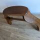 Old church organ bench in Art Nouveau style made of solid oak.