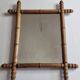 Miroir en bois tourné à l'imitation du bambou, des années 20-30, 42 x 49 cm