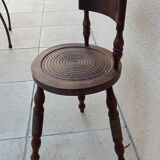 Vintage wooden stool charles dudouyt style