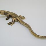 solid brass lizard gilded bronze 70s
