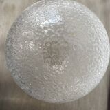 VINTAGE XL ART DECO SEMI-SPHERE SUSPENDED LAMP