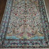 Handmade Pakistani wool and silk rug 183x124cm