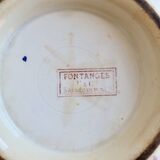 Antique pink ironstone salad bowl Sarreguemines - Fontanges model