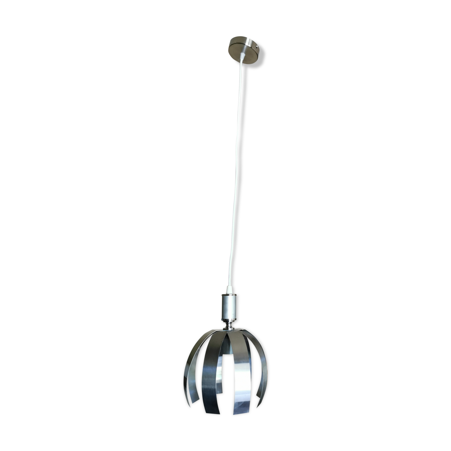 Suspension vintage inox brossé