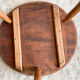Brutalist wooden round table