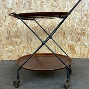 60s 70s teak serving trolley Jie Gantofta String Serving Trolley Sweden 60s