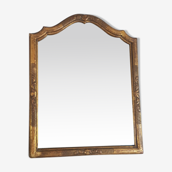 Ancien miroir avec cadre ancien chantourné