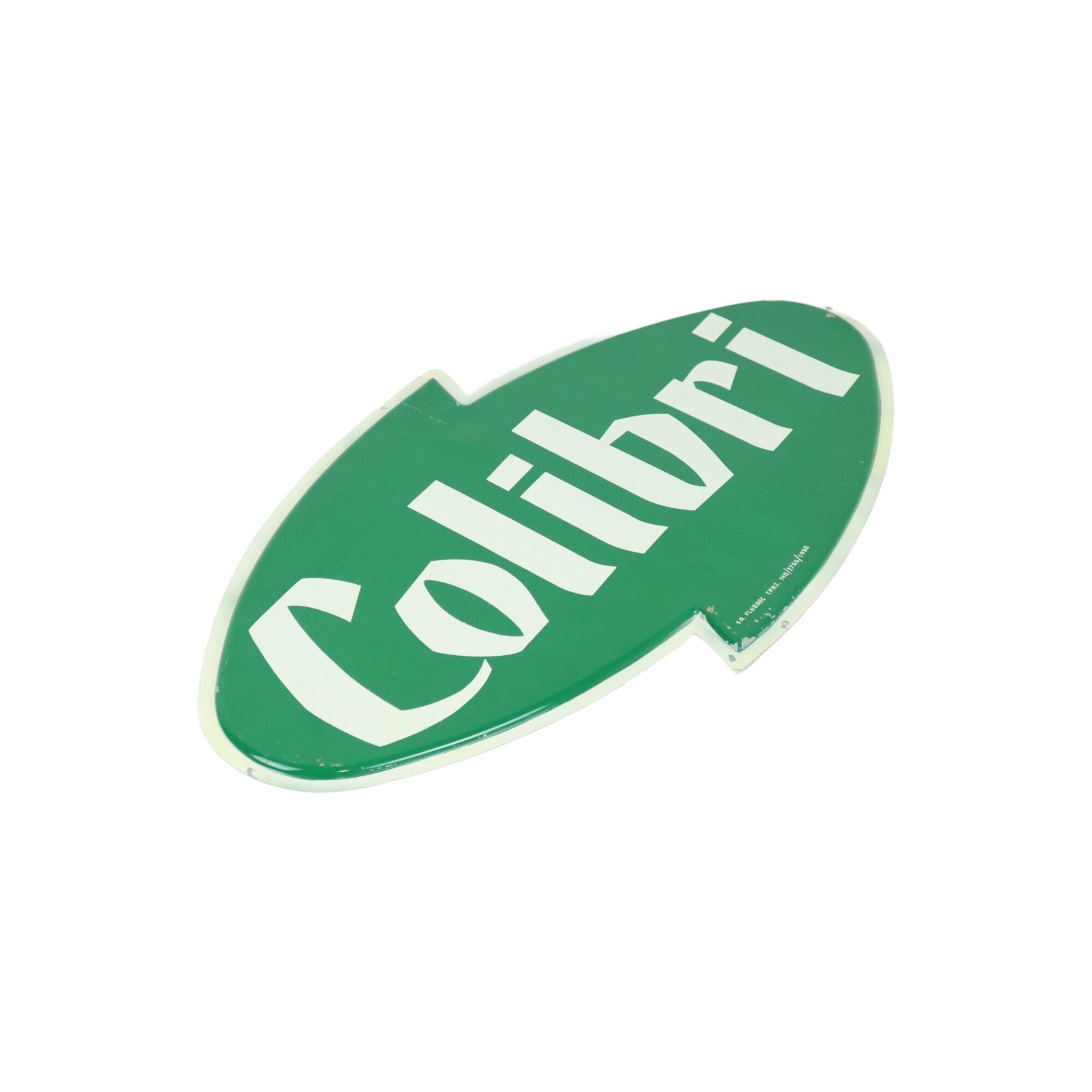 Vintage Green Advertising Sign Colibri Soft Drink Advertising SA Fluorec 1960