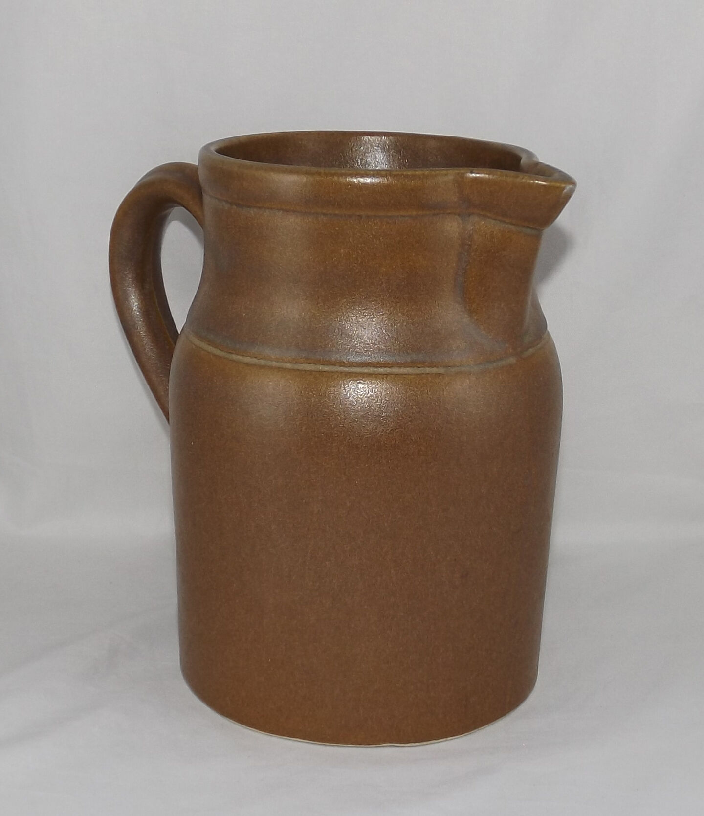 Vintage stoneware pitcher by the Digoin factory, France