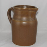 Vintage stoneware pitcher by the Digoin factory, France
