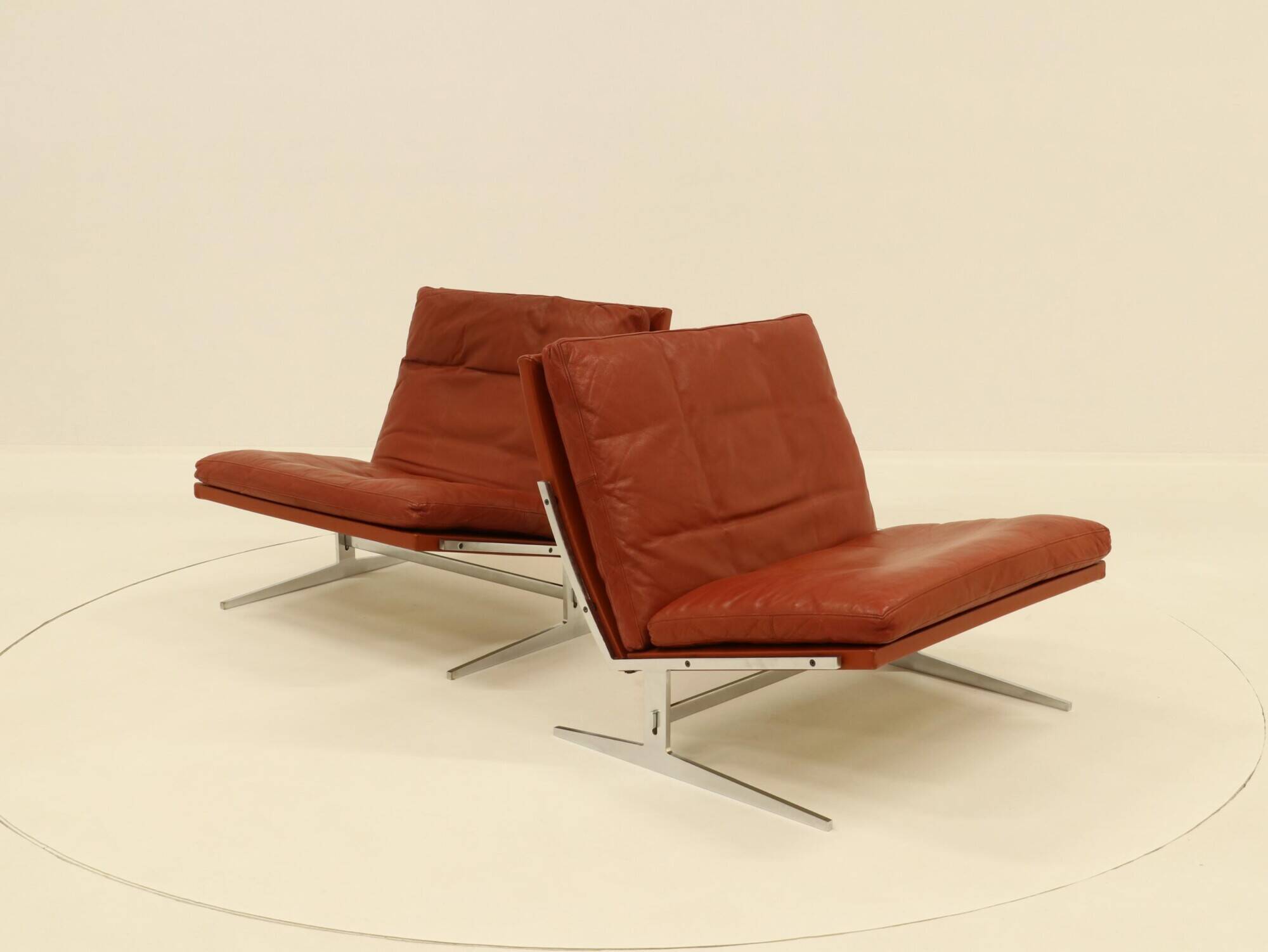 2 Easy Chairs Model BO 561 by Preben Fabricius & Jorgen Kastholm for BO-EX 1960s