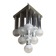 Chandelier with satin glass lights, Italy, 1970s