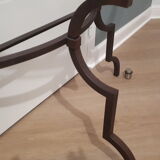 Glass and wrought iron console