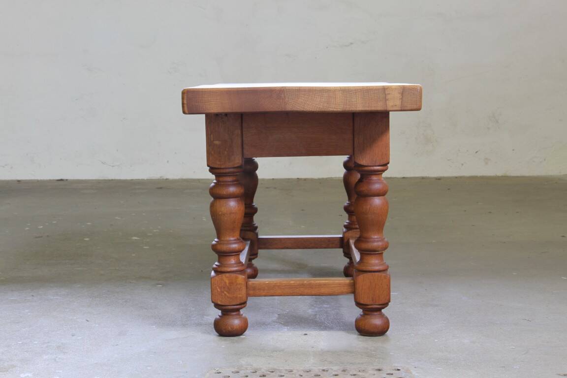 Early 20th century Danish Baroque coffee table solid oak