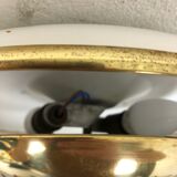 Set of two modernist brass metal sconces wall light, italy, 1950s