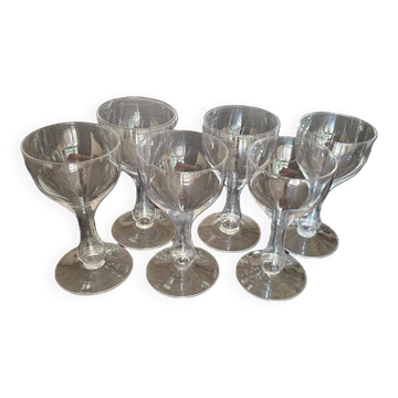 Lot de 6 Coupes Champenoises Au Pied Creux
