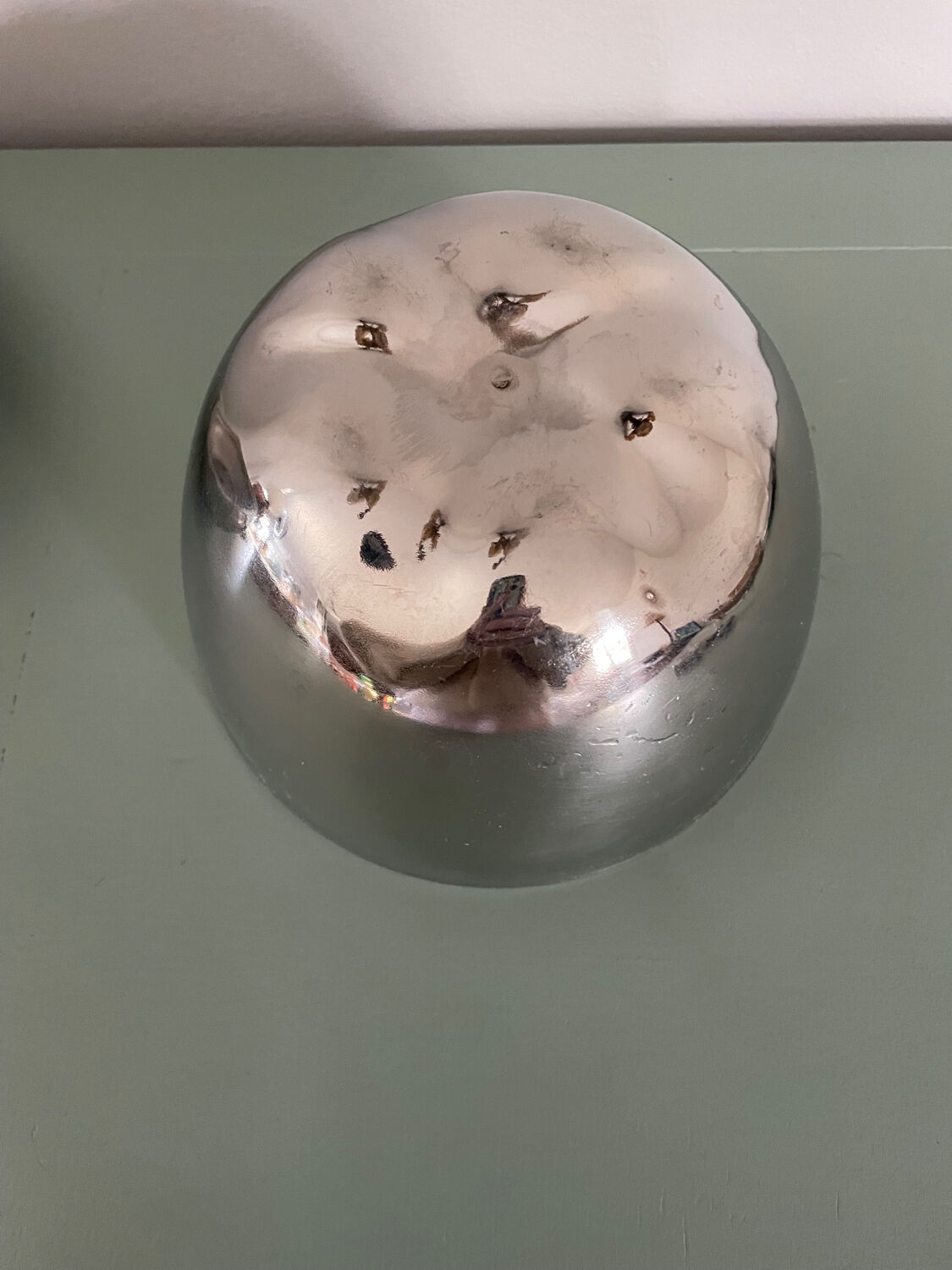 1970s chrome apple-shaped ice bucket