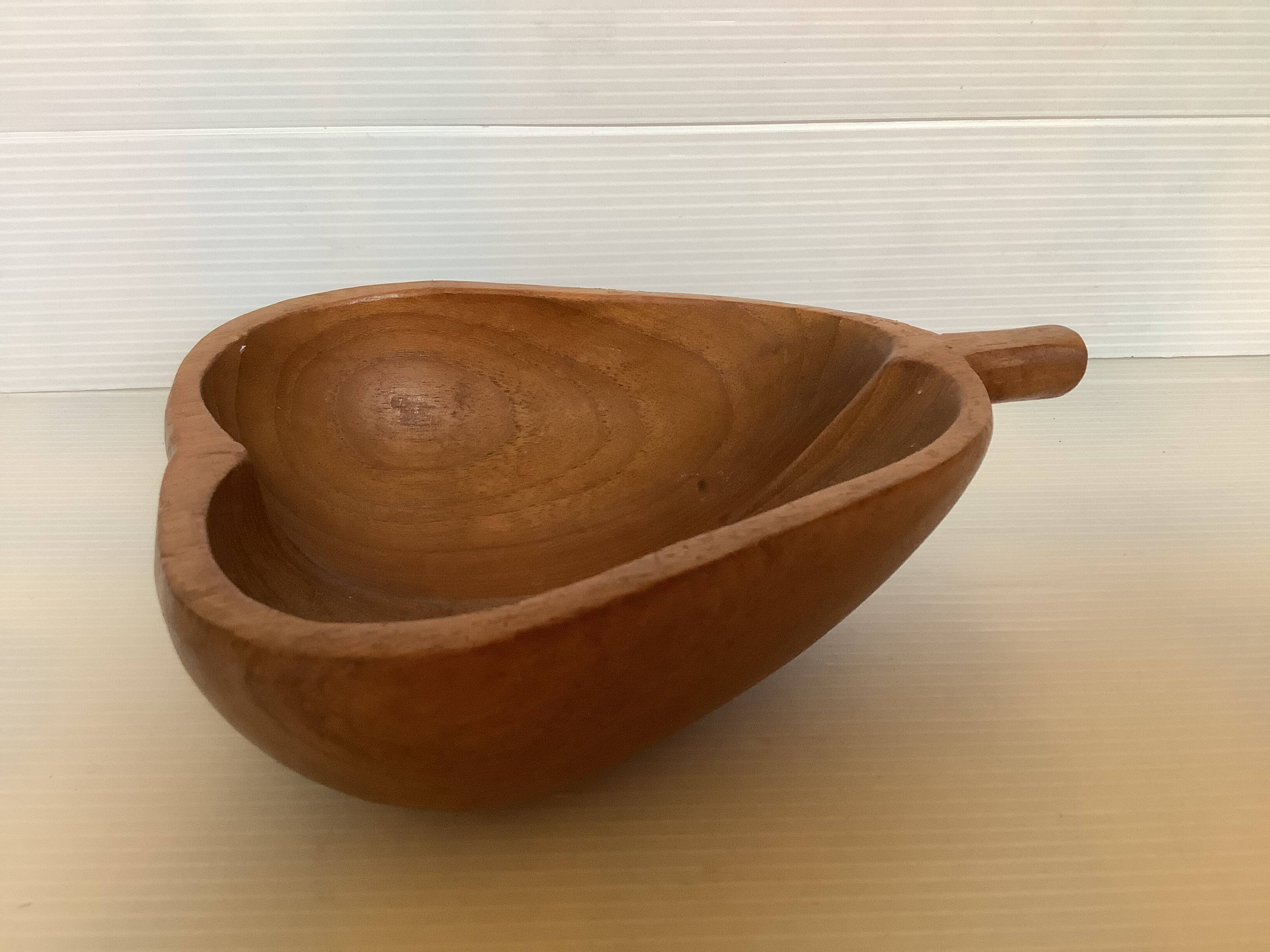 Empty exotic wood pear pocket