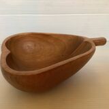 Empty exotic wood pear pocket