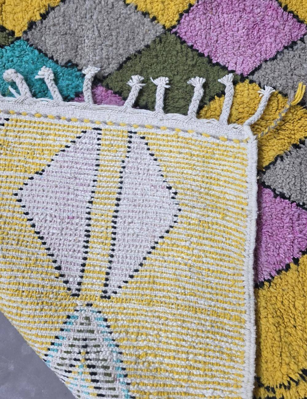 Tapis jaune Berbère - 254 x 190 cm