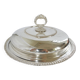 Rare large English silver-plated vegetable dish with compartments