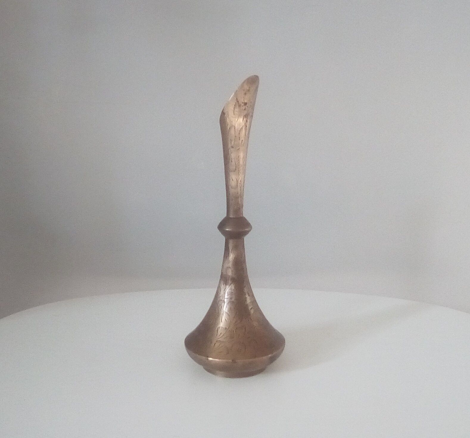 Vintage solid brass soliflore vase