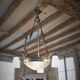 Chandelier Muller brothers Lunéville time Bowl Deco