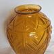 Art Deco Vase in Cracked Amber Crystal