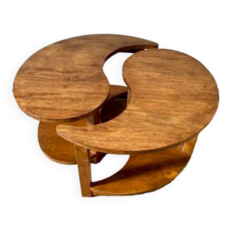 Table basse vintage en bois massif