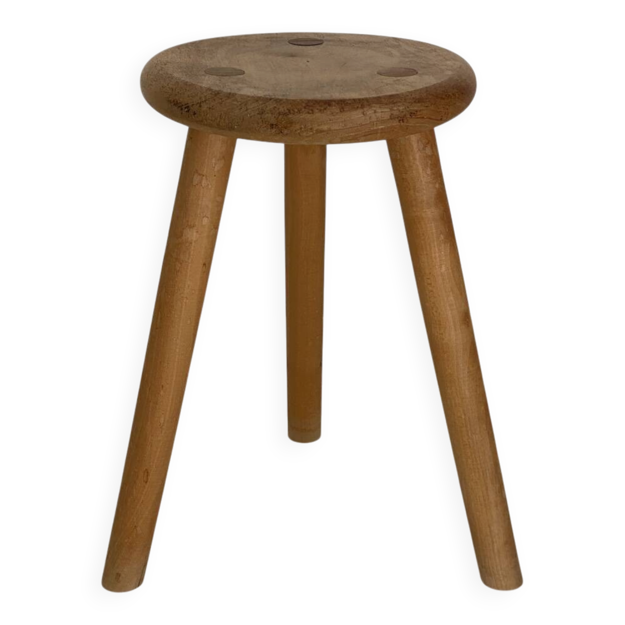 Solid wood tripod stool