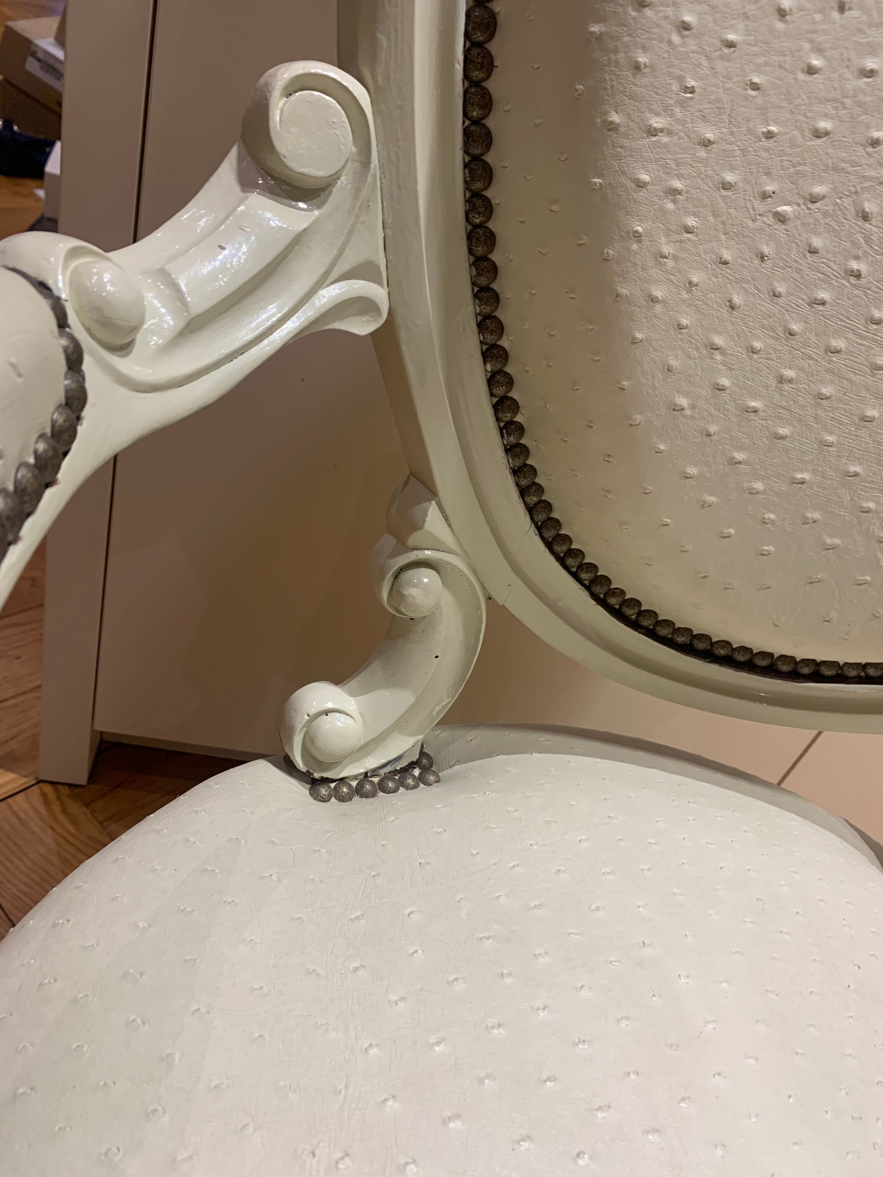 Authentic Napoleon III medallion armchair