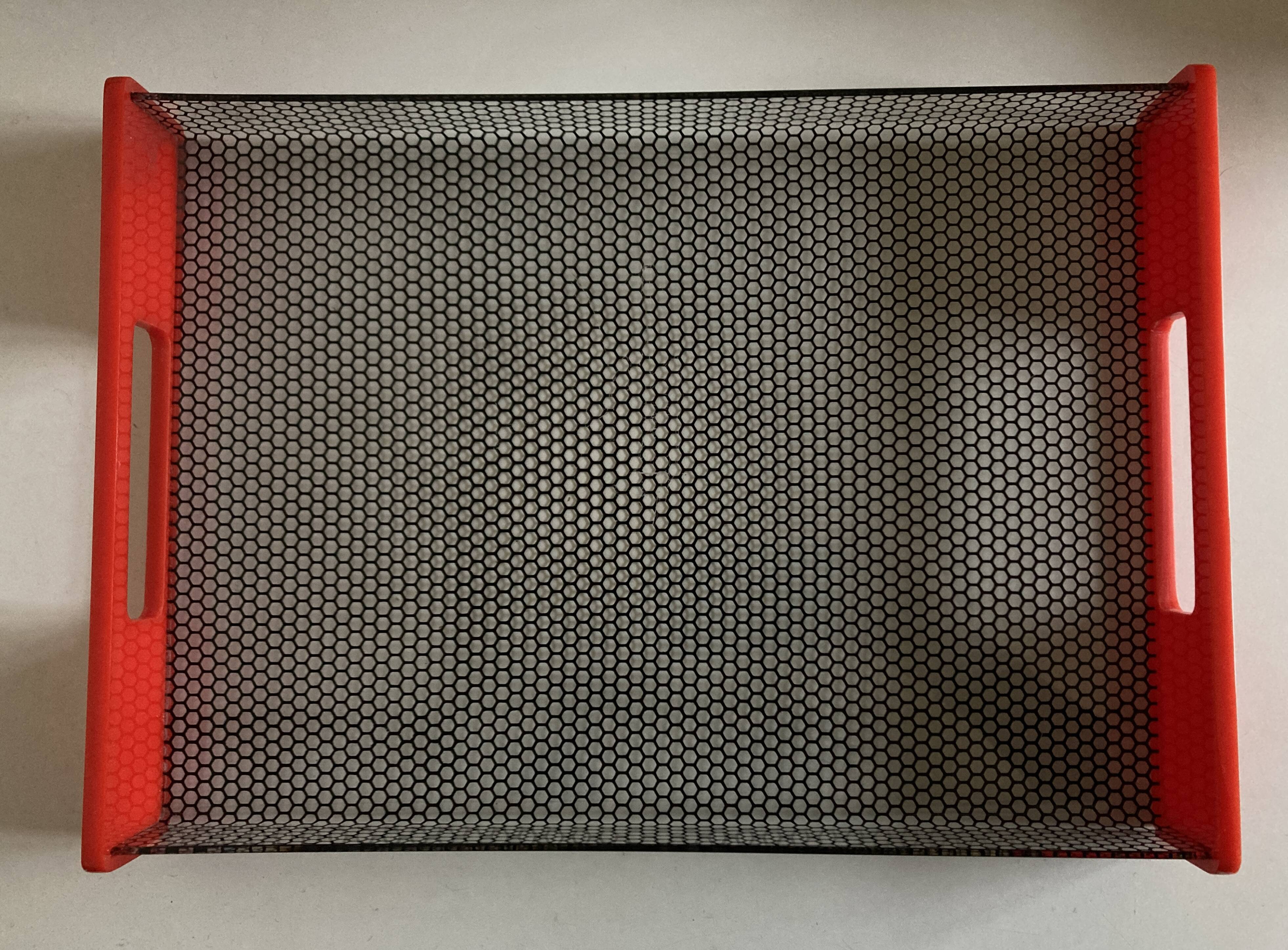 Plexiglas tray, Italian work, 1980