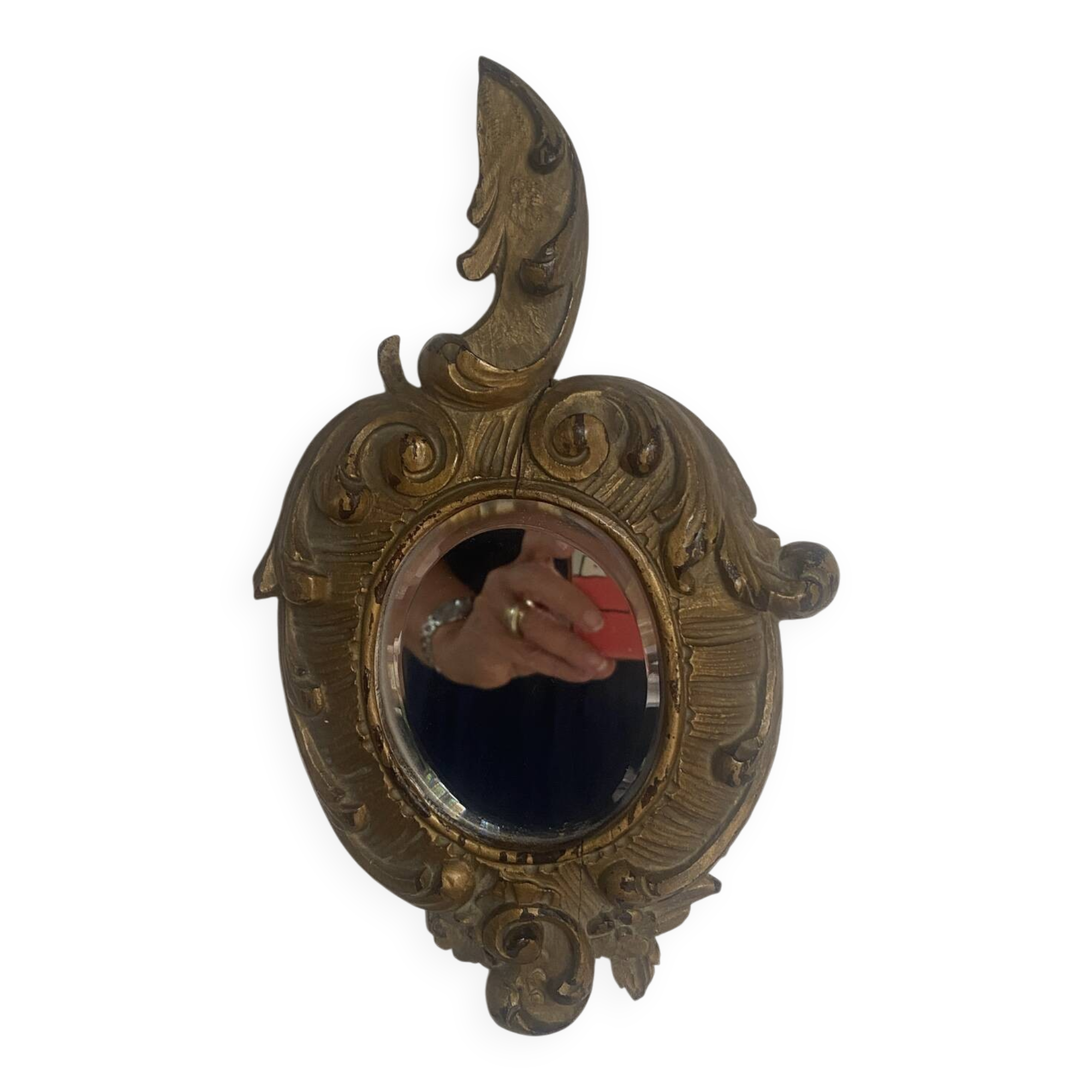 Miroir baroque en bois sculpté ancien