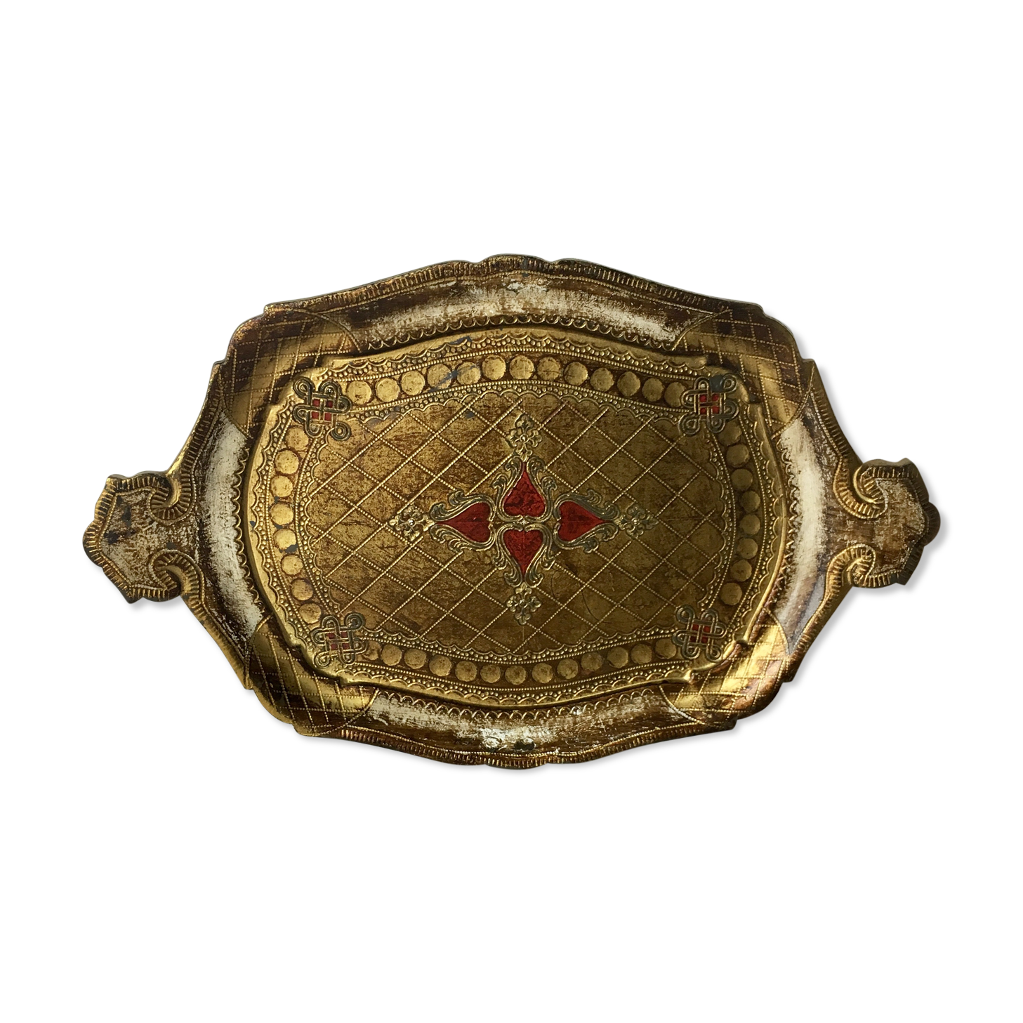 Florentine painted wooden tray