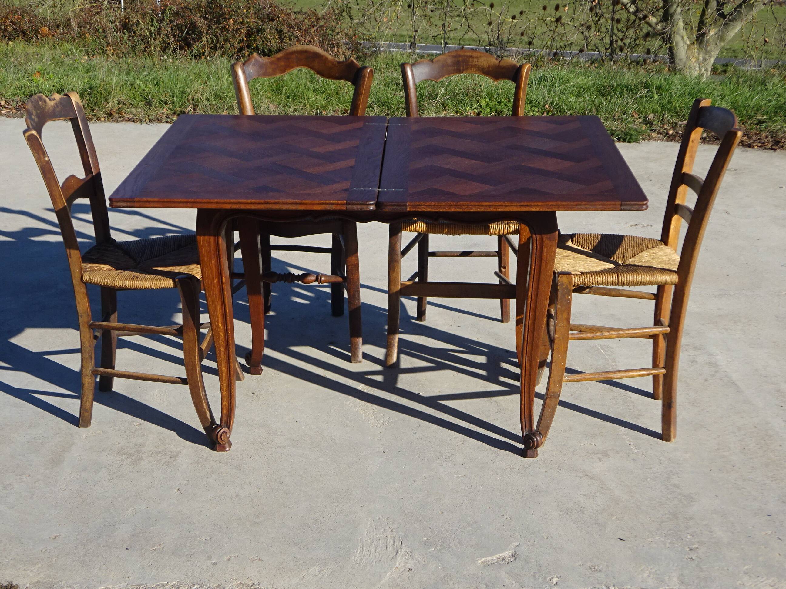 Table portefeuille en chêne