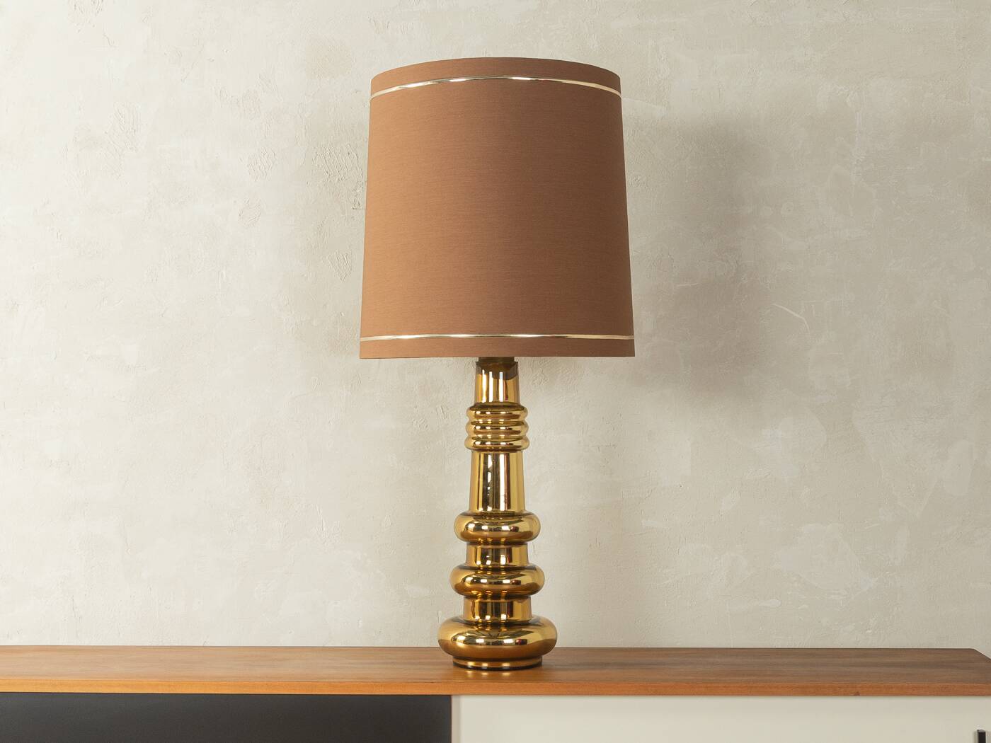 1970s Glass Table Lamp