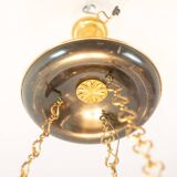 Maison Baguès. Lustre de style Empire en bronze doré. Années 1950.