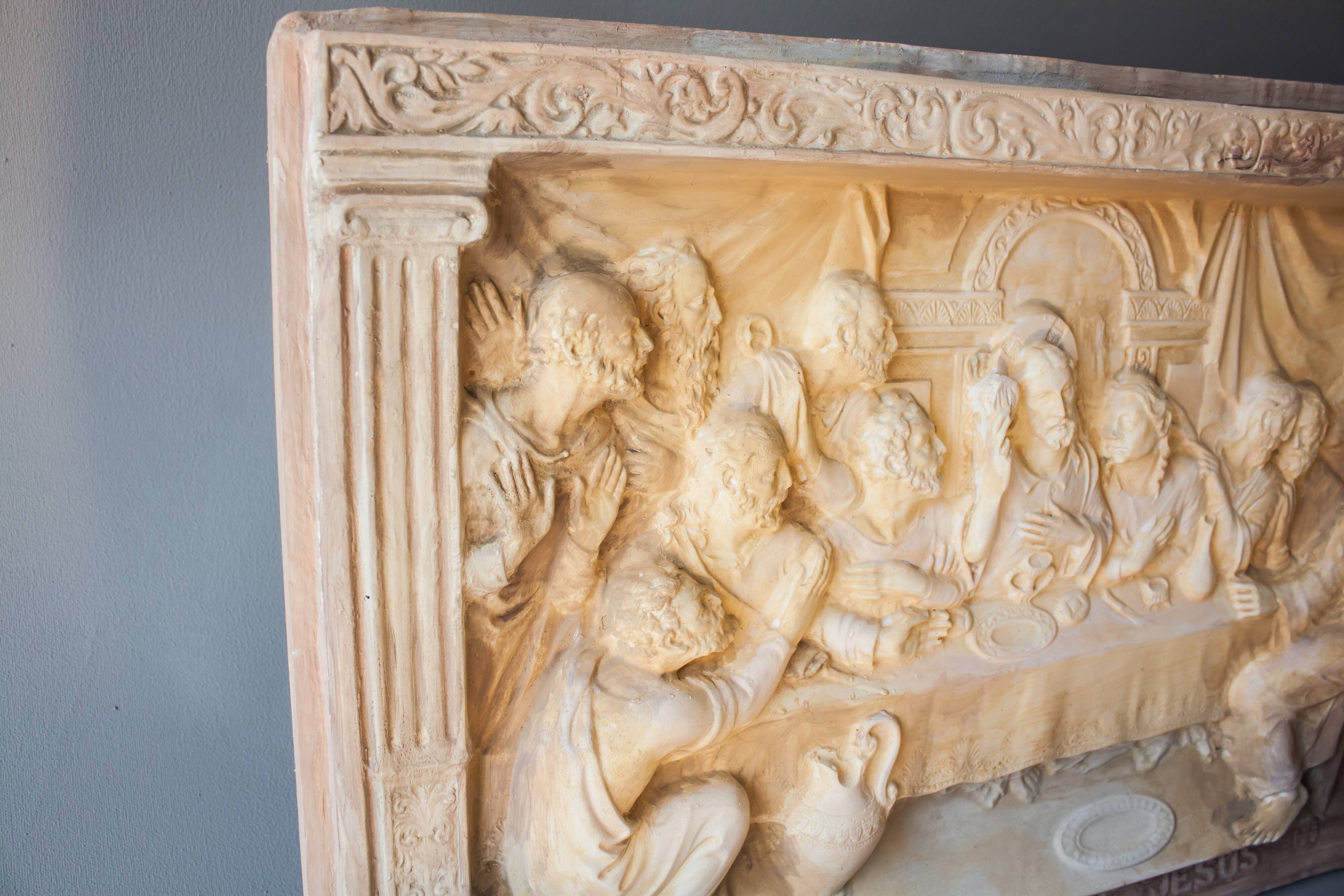 Cuadro relieve ultima cena.