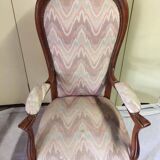 Large louis-philippe voltaire "violin" armchair in walnut