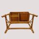 Vintage rattan and bamboo desk or dressing table (81x47 cm) – Riviera style,