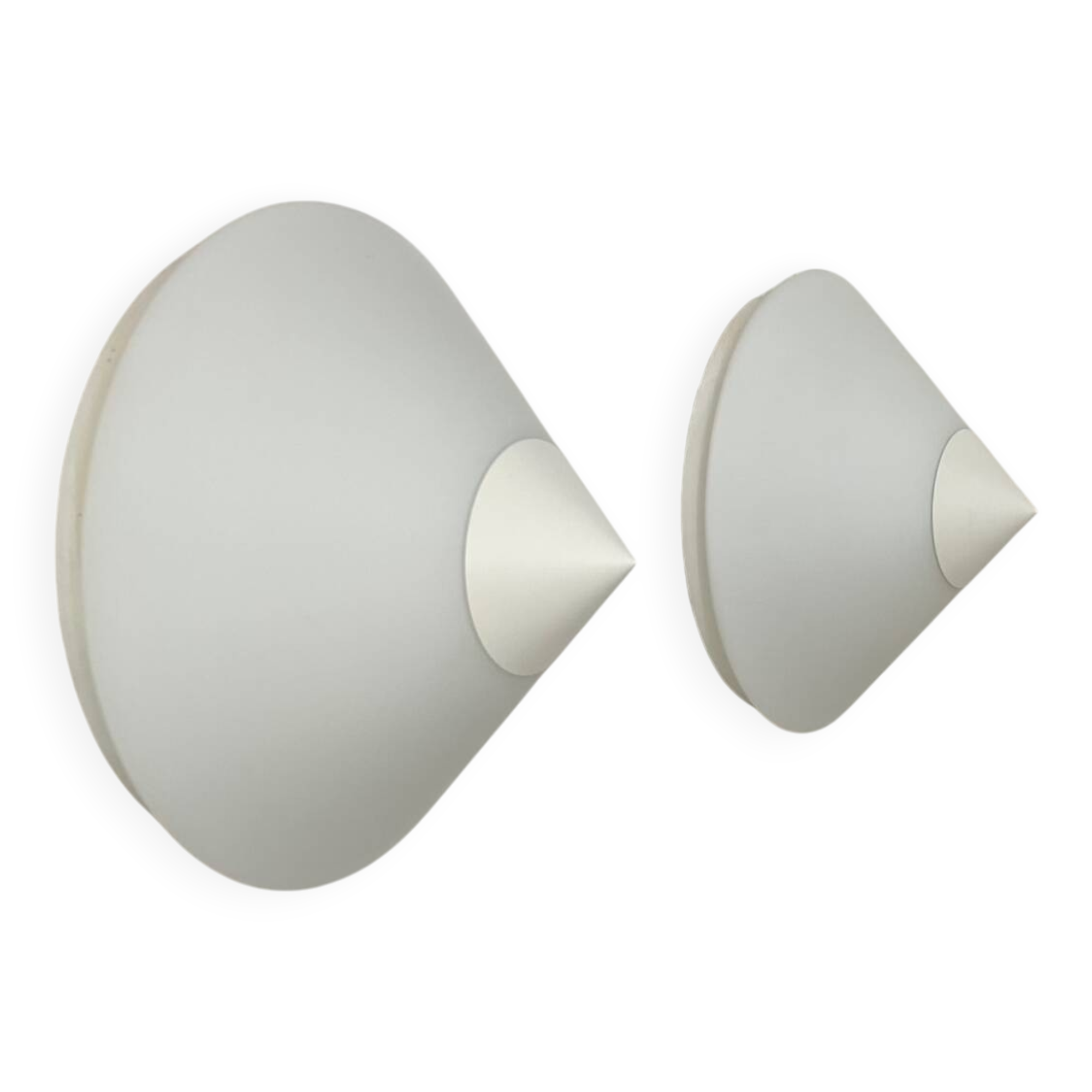 Pair of vintage Limburg wall lights, metal and opaline, Germany 1970