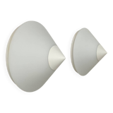Pair of vintage Limburg wall lights, metal and opaline, Germany 1970