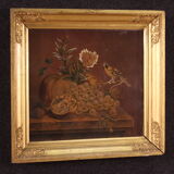 Still life on paper signed and dated 1839