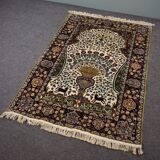 Oriental carpet in colorful silk, twentieth century 190x122cm