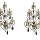 Florentine Tole Crystal Sconces Set of 2 1950’s