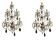 Florentine Tole Crystal Sconces Set of 2 1950’s