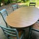 Table and six chairs