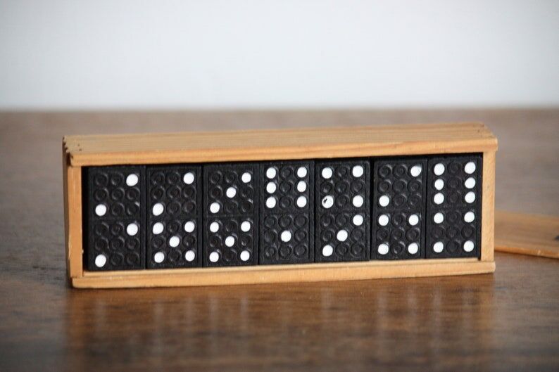 Wooden domino game
